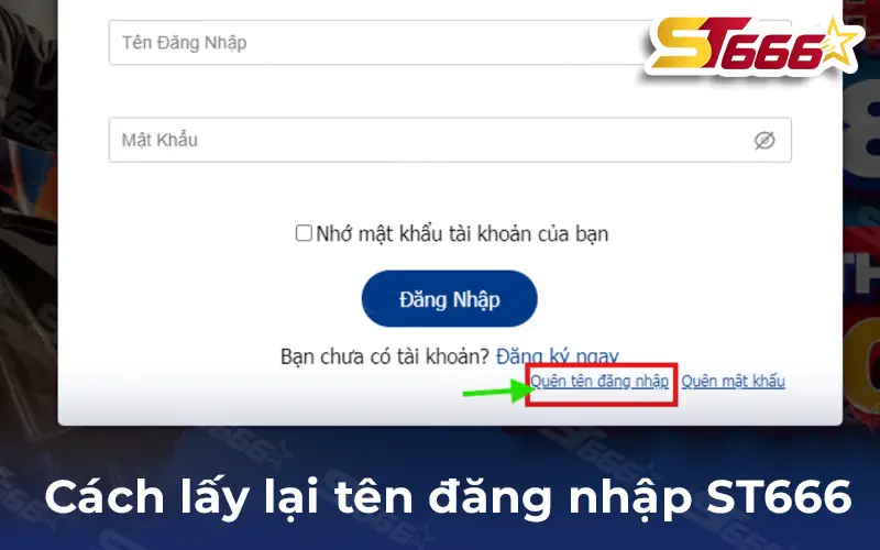 Cách lấy lại tên đăng nhập